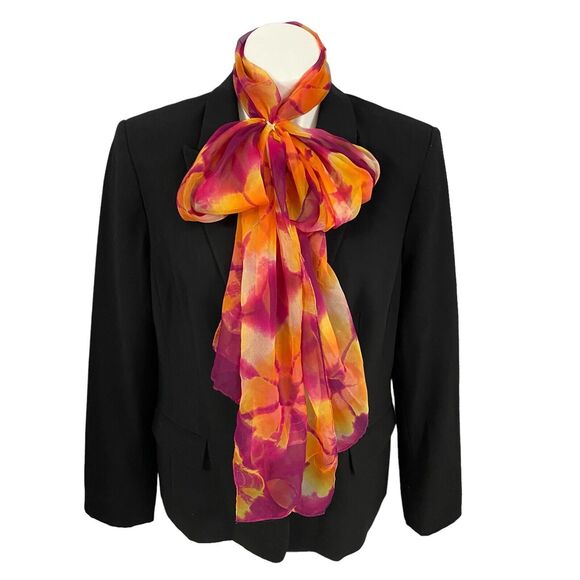 Calvin Klein Blazer Womens Sz 14 Black Basic Capsule Officecore Jacket Corpcore - Picture 8 of 16